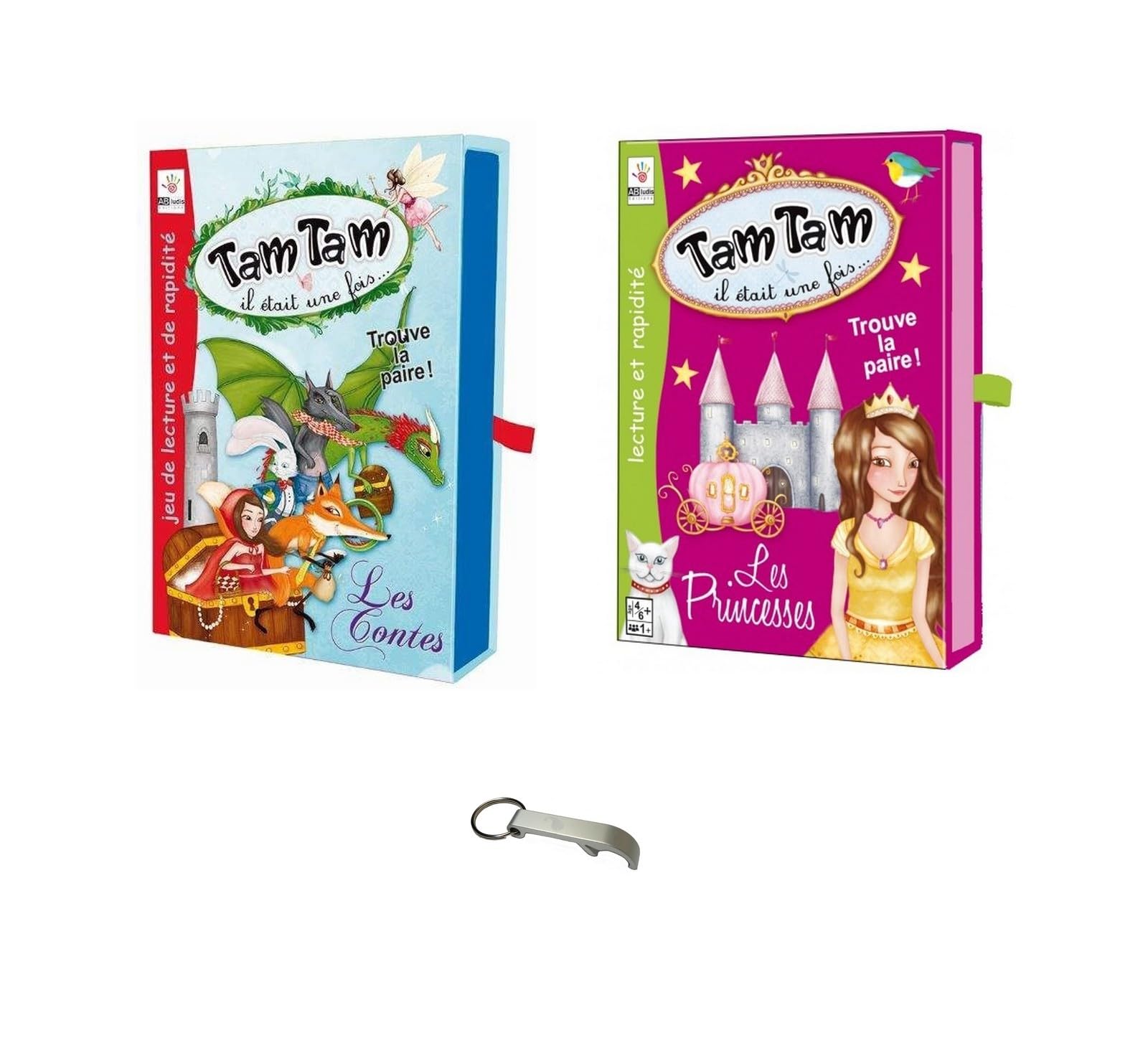Set Tam Princesses French Version + 1 Wooden Bookmark Ruler Blumie (Tales + Princesses)