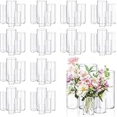 60pcs Glass Vase Cylinder Vases for Centerpieces Small Flower Glass Vases Home Decor Centerpiece Table Clear Flower Vase Decorations for Wedding＆Holiday 4,6,7.5,8,10 Inch Tall