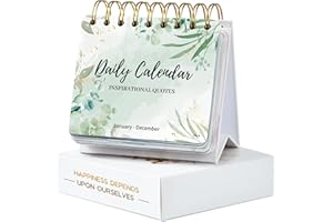 YOUTHAMAZING Motivational Calendar - Daily Flip Calendar with 366 Inspirational Quotes, 5.5" x 4.8" Perpetual Desk Calendar, Desk Accessories, Office Decor, Inspirational Gifts for Women, Office Supplies for Women