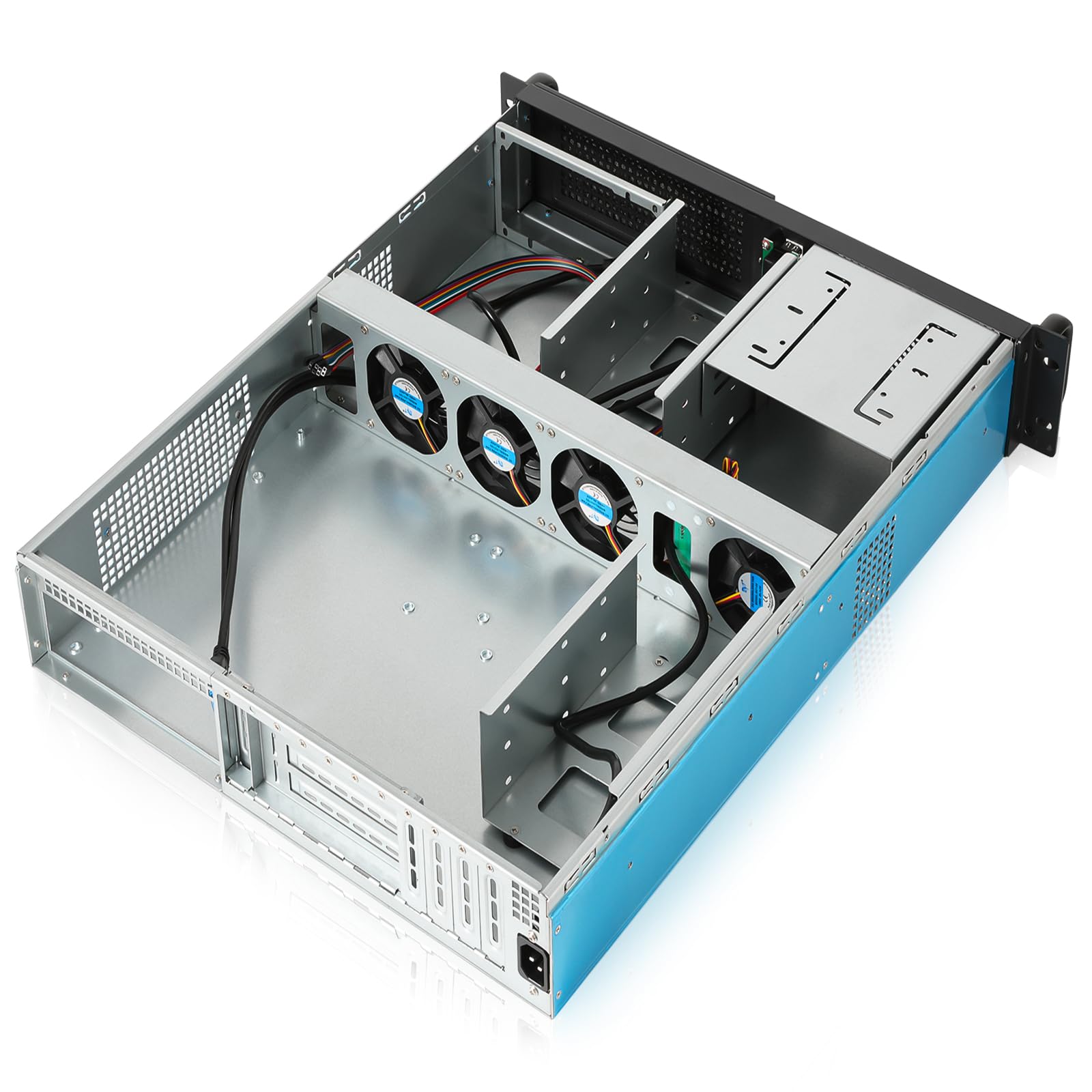 RackChoice 2U Rackmount Server Chassis 2x5.25 + 6x3.5 ATX/MATX Support ATX PSU with Either top or Side Cooling