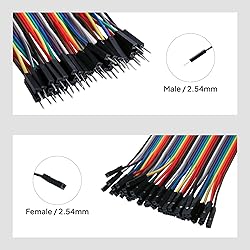 ELEGOO 120pcs Multicolored Dupont Wire 40pin Male