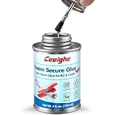 Ceoighe 4 OZ Foam Glue with Brush Cap for RC Airplanes Repair Assembly | Foam Safe Adhesive for Precise Bonding Repair on EPO, EPP, EPS, KT Board Model Aircraft &amp; Crafts