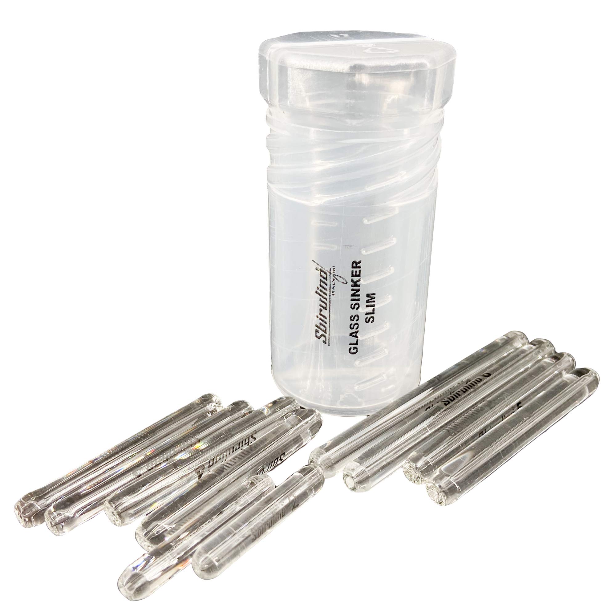 Sbirulino Fishing Slide Kit, 10 Transparent Pieces, Made in Italy, Weights: 2-3-4-5-6g