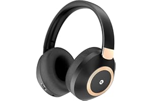 EAORUL Active Noise Cancelling Headphones, 100H Playtime Headphones Wireless Bluetooth, Bluetooth Headphone with Mic, Over Ear Wireless Headphone with Deep Bass,Fast Charging for Travel