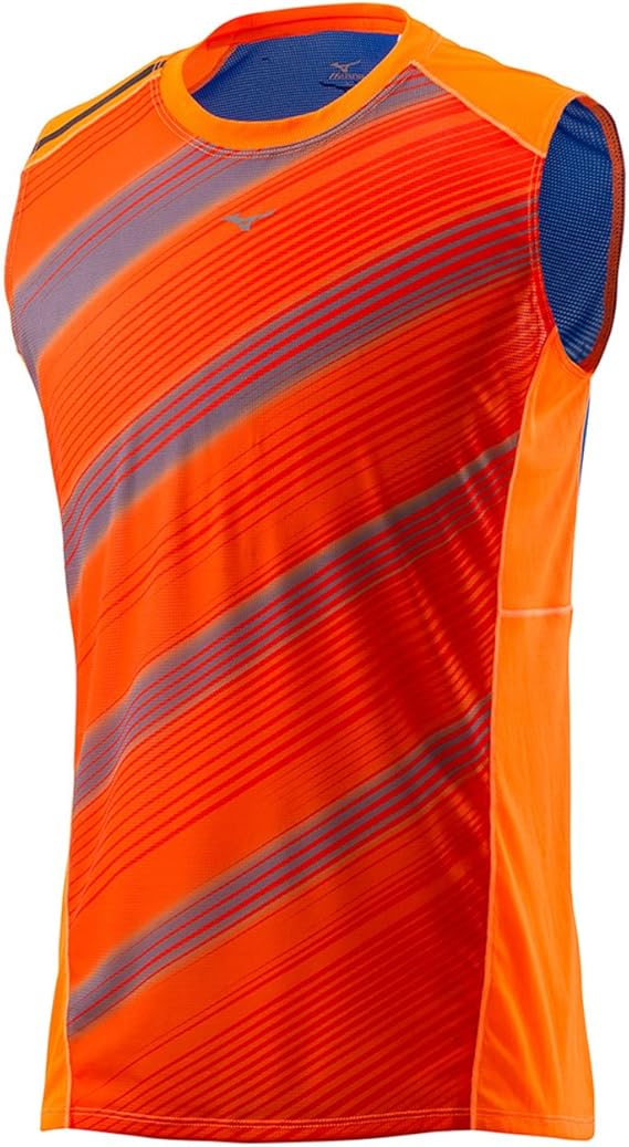 Amazon ミズノ Mizuno ランニングウェア ランニングノースリーブシャツ メンズ J2ma7001 54 オレンジクラウンフィッシュ M コート ジャケット 通販