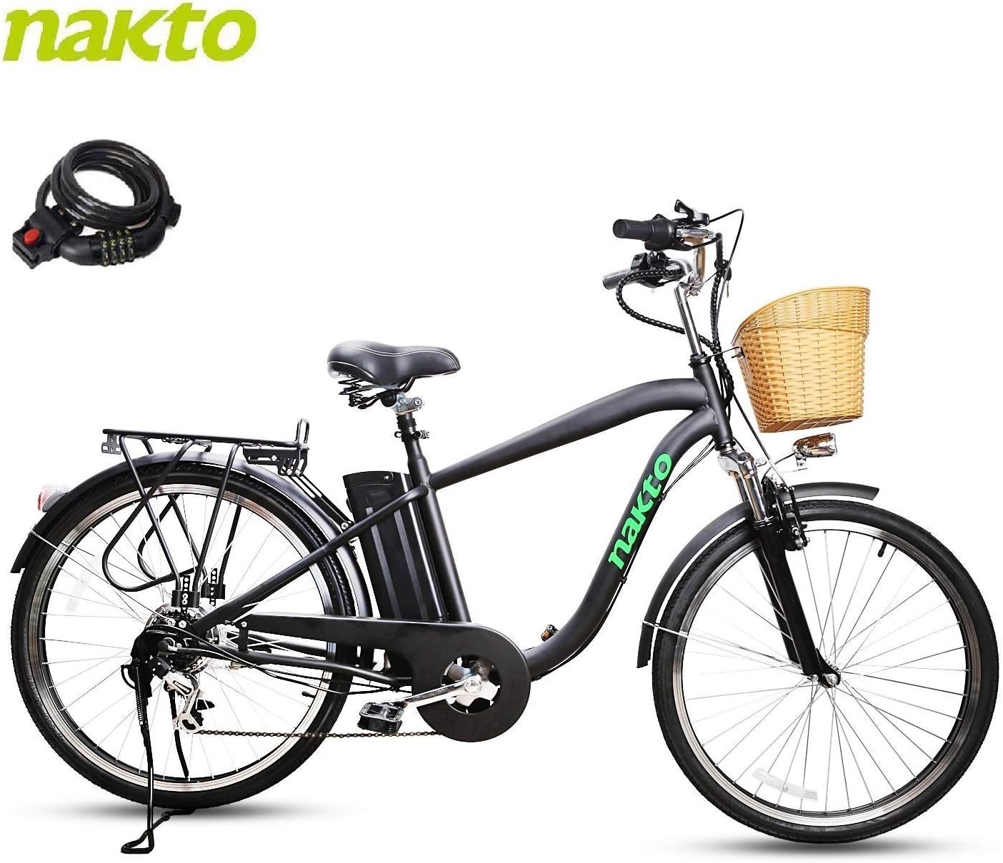 Batería Para Bicicleta Eléctrica 36V 30Ah - Batería De PVC Impermeable De Alta Potencia Con Cargador, Compatible Con Motores De 200W A 800W