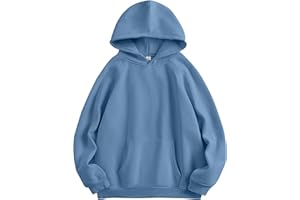 ANRABESS Women Hoodies Oversized Fleece Long Sleeve Comfy Casual Basic Pullover Sweatshirts 2025 Fall Outfits Y2K Clothes