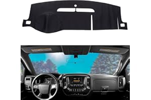 BERKSYDE Dashboard Dash Mat Cover Leather Dashboard Pad Sun Protection Compatible for 07-14 Chevy Tahoe Suburban Denali Avalanche GMC Yukon/XL,07-13 Chevy Silverado GMC Sierra