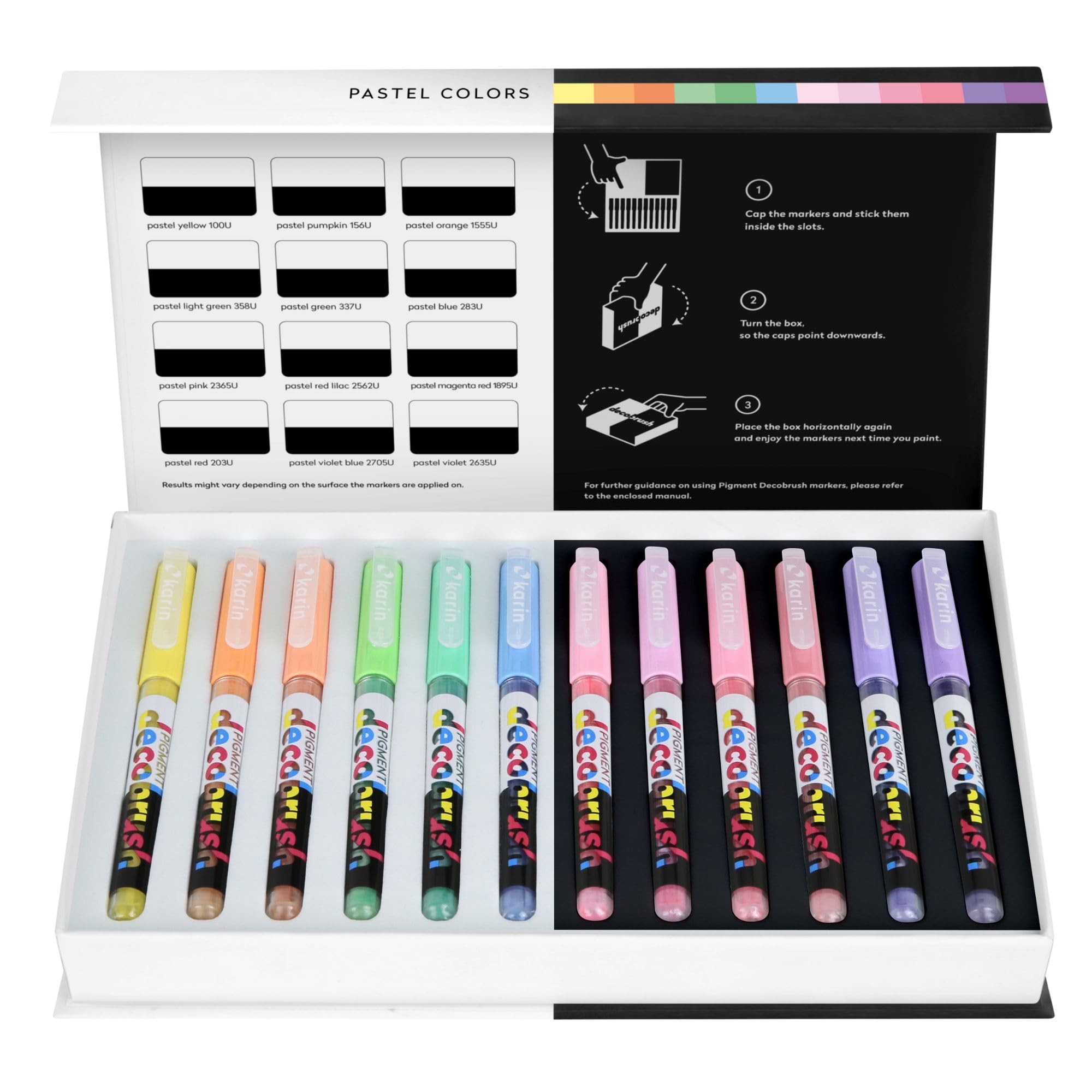 Karin Pigment Decobrush Crafting Brush Marker Pen, Pastel, One Size, KAR29C7