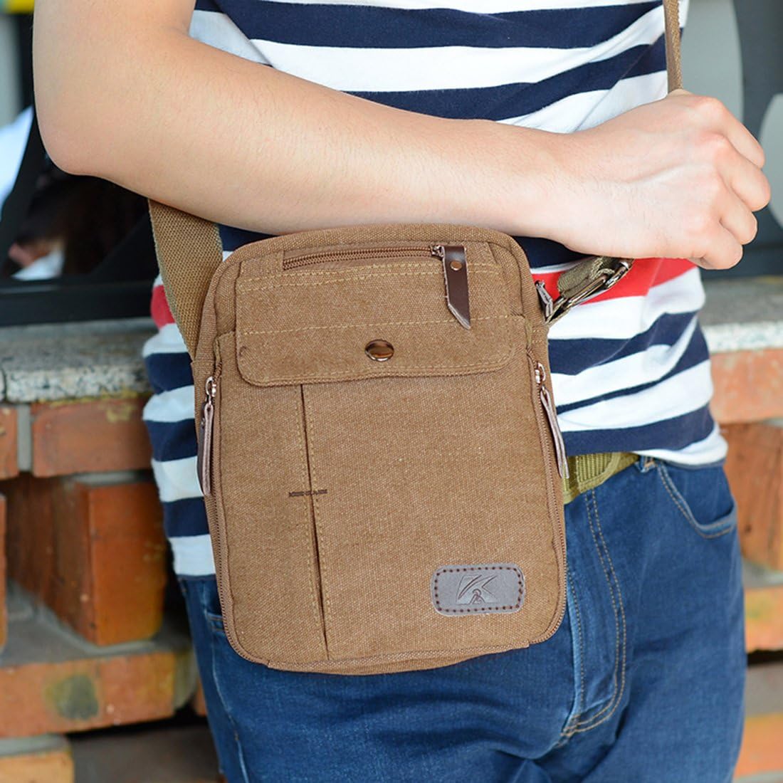 Bolso de hombro de lona para hombre bolso satchel pequeño bolso cruzado de  estilo retro y deportivo bandolera para viajes y actividades exteriores  Supa Moden Bolsos Zapatos y complementos futakuchi-hakata.com