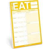 Knock Knock What to Eat Pad Meal Planning Pad, 6 x 9-inches (Yellow, Magnet on Back)