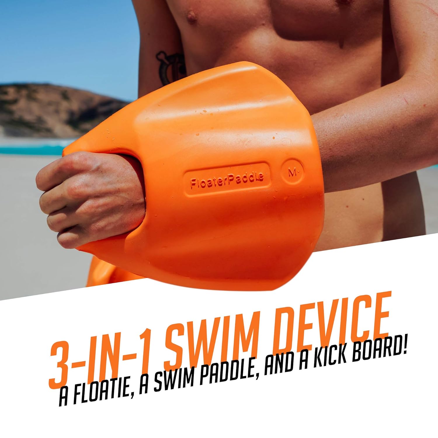 ThreeinOne Swim Hand Paddles Kickboard FloaterPaddle Swimming Paddles