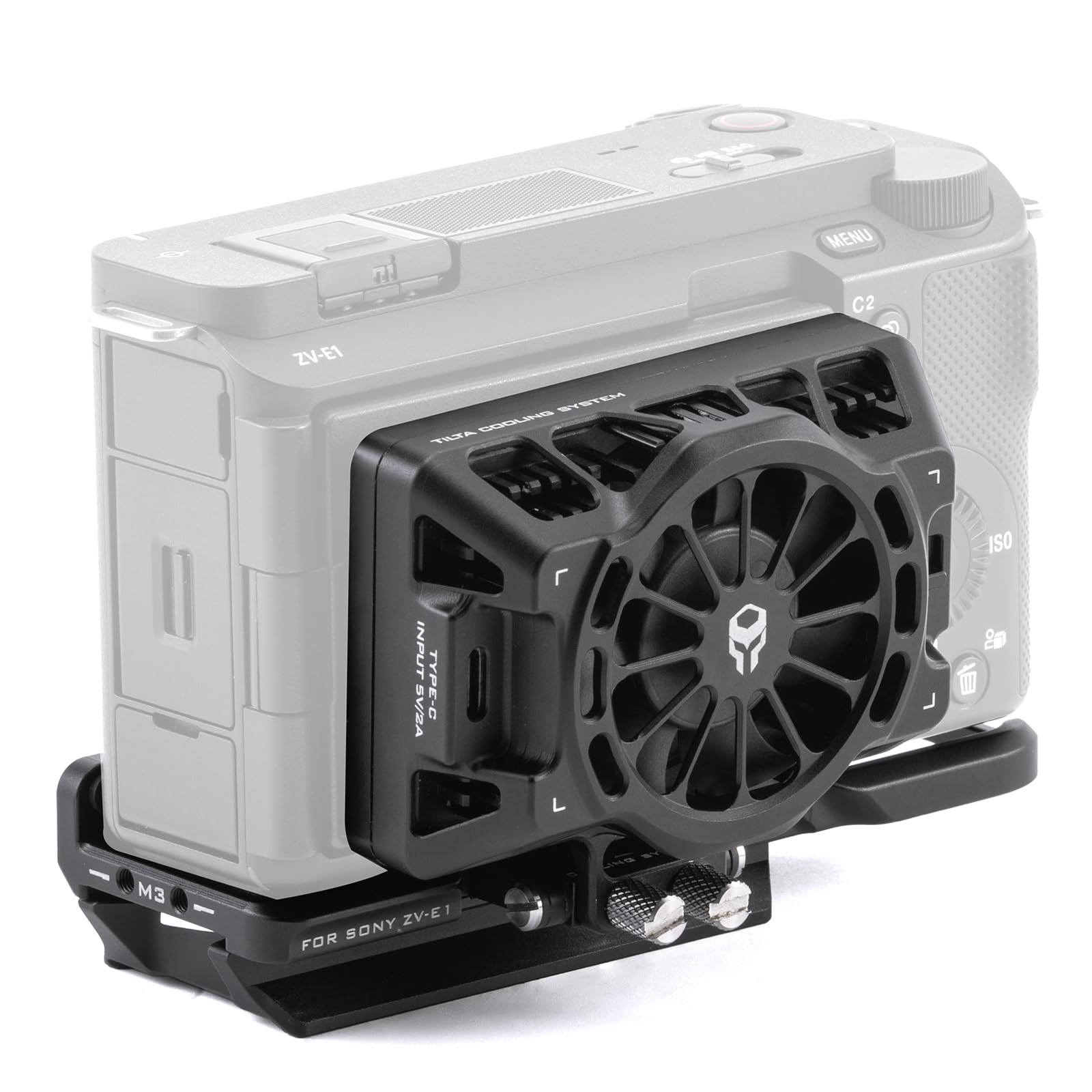 Tilta Cooling System Baseplate Kit Compatible with Sony ZV-E1 with Accessible Design and ARCA Ready- Black TA-T35-CSK-B