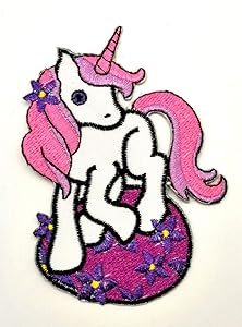 Powerwolf2008 My Little Pony Kids Dash Unicorn Pink Purple Horse Comics Cartoon Logo Kid Baby Patch Sew Iron on Logo Embroidered Badge Sign Emblem Costume