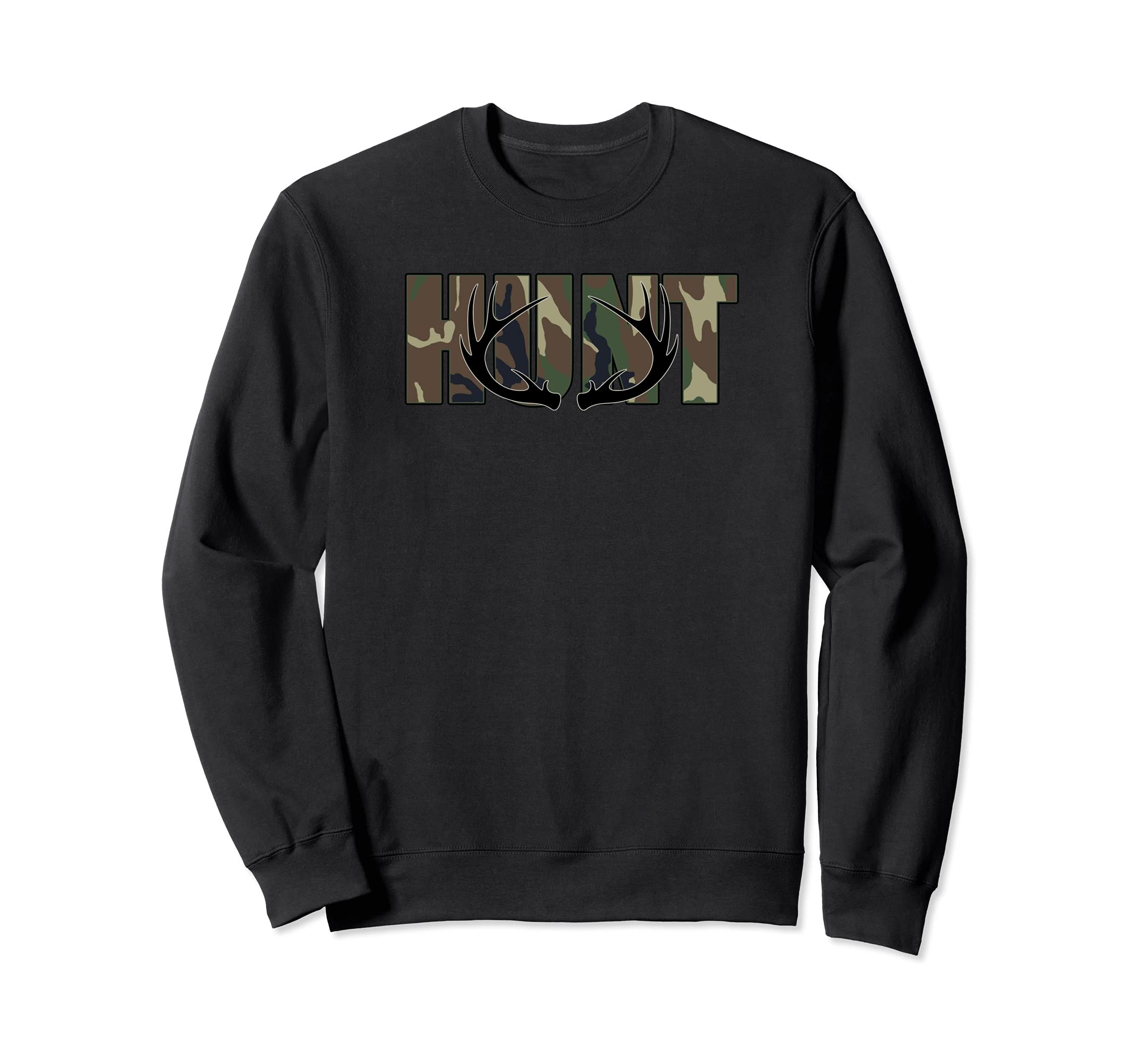Deer Hunting Camo Hunt Whitetail Buck Antlers Sweatshirt