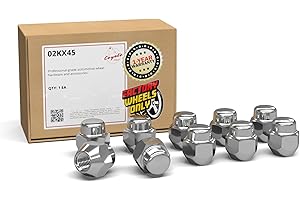 Wheel Accessories Parts 10 Pcs M12x1.5 12x1.5 Thread OEM Style Lug Nuts 1.2" Long Chrome 13/16" 21mm Hex Fits Hyundai Elantra