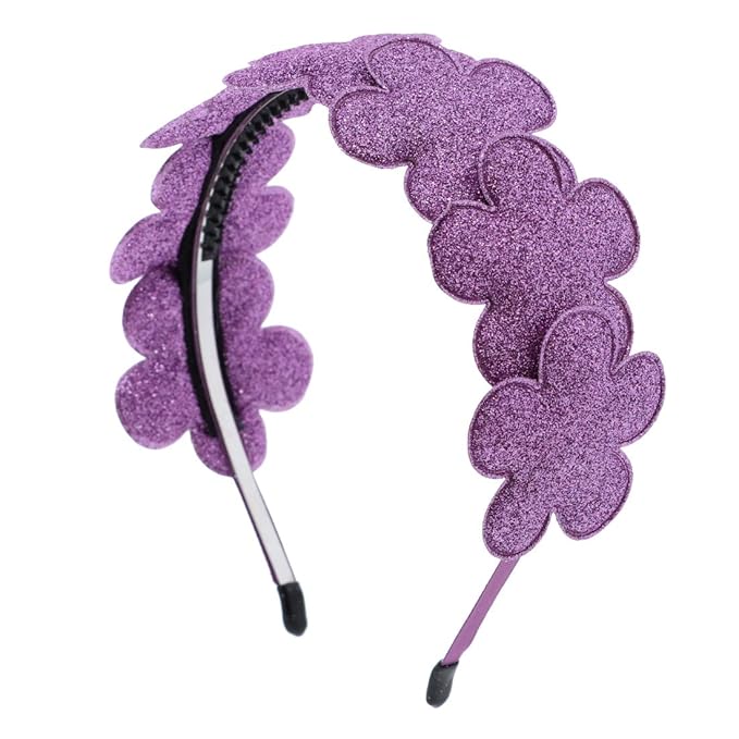 Glitter Flowers HeadbandPurple Beauty