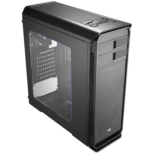 title=Aerocool Aero-500 Window Black-BC- Gaming Case con finestra e lettore per