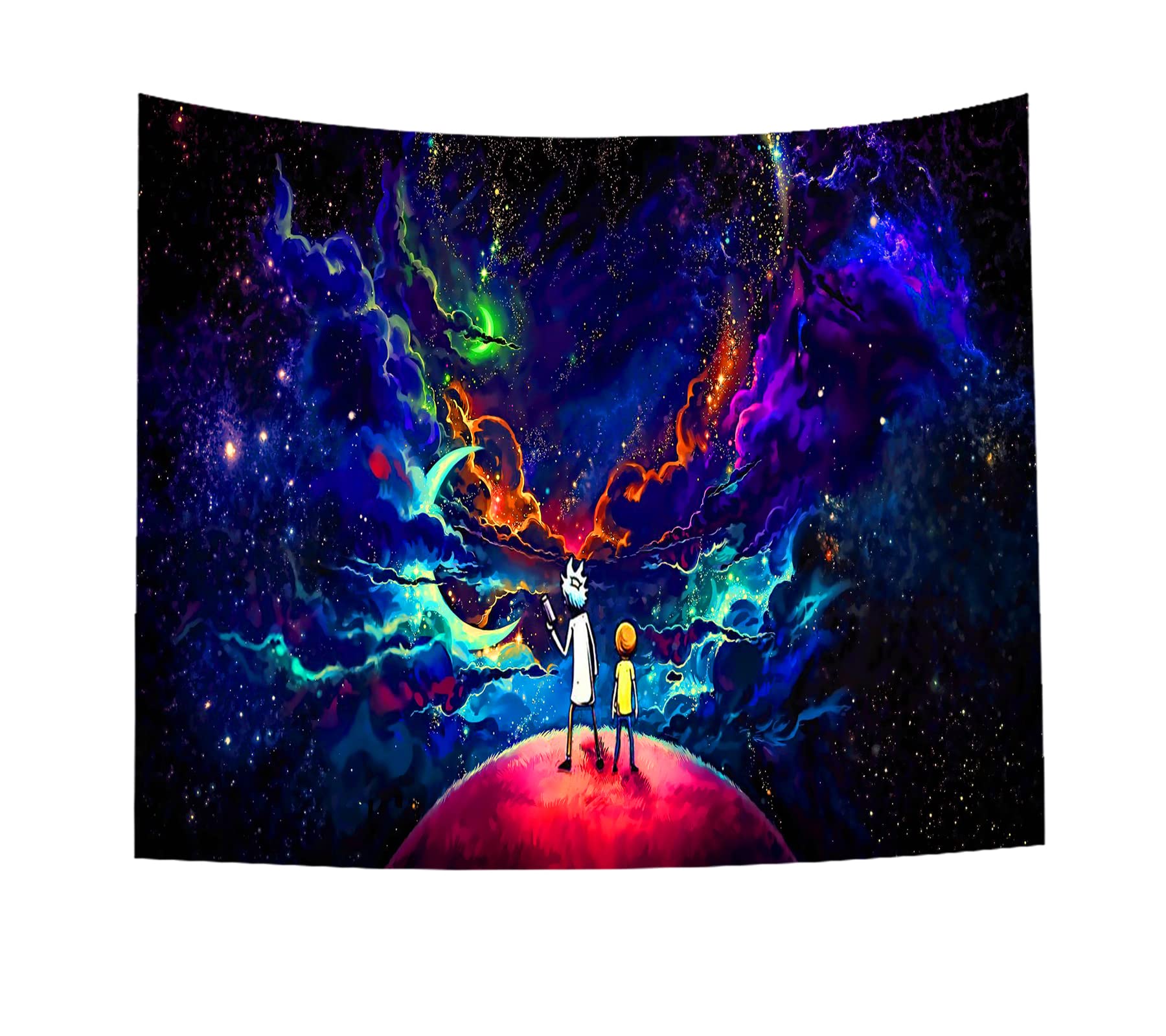 FENDROM Psychedelic Blue Starry Trippy Cartoon Tapestry Wall Hanging Decoration for Apartment Home Wall art for Bedroom Living Room Dorm Fashion