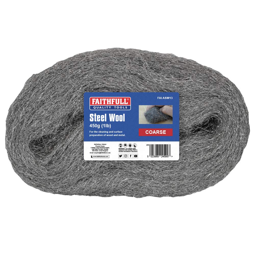 Faithfull Steel Wire Wool 450g Grit: COARSE, multi, 450 g