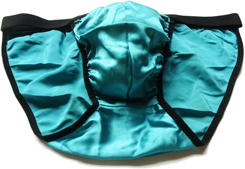 OpenHappiness Men Bikini/Briefs 100% Silk Satin Plain 2pcs Random Color ChinaSize S-5XL(3XL)