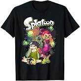 Splatoon Inkling Duo Paint Splatter Poster T-Shirt