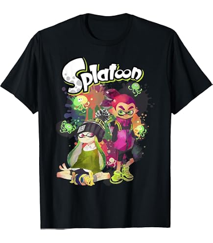 Amazon.com: Nintendo Boy's Splat Toons T-Shirt, X-Small, Black