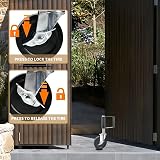 Eidoct Heavy Duty Gate Caster Wheel 4 Inch Rubber Roller with Brake 100 Lbs view 4