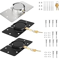 プリューレ ロック2本セット IRONWALLS Heavy Duty Puck Lock Silver & Black Hidden Shackle