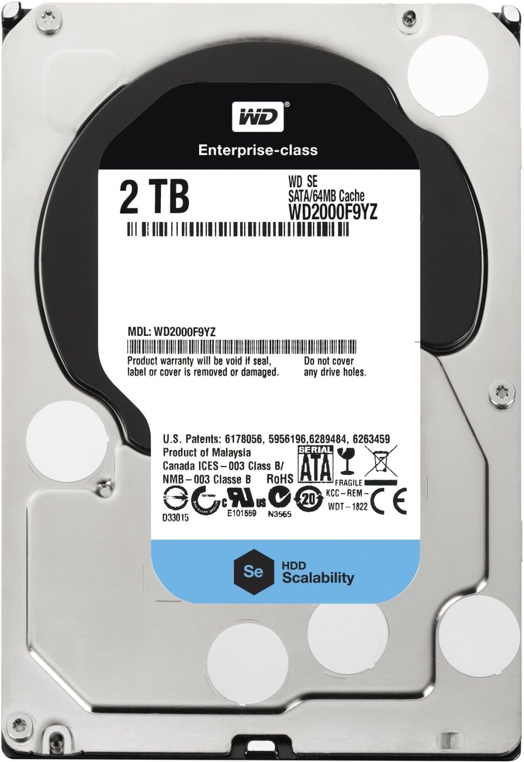 WESTERN DIGITAL WD2000F9YZ 3.5 2TB 7200RPM SATA NAS 5 yr factory warranty