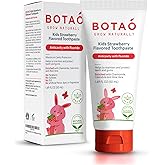 Botao Kids Natural Strawberry Flavored Anticavity Fluoride Toothpaste Maximum Cavity Protection Cleans Children’s Teeth Prote