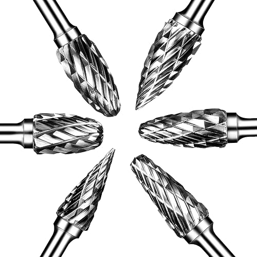 20-Piece Tungsten Carbide Rotary Burr Set – 1/8 Inch Shank, Double-Cut Head, For Carving & Polishing