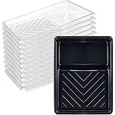 Great Andrew 12 Pack Paint Tray Liners 7Inch, 1 Paint Tray with 11 Liners | 7 Inch Plastic Paint Tray, Disposable Liners, Durable and Sturdy, Paint Pan Liners for DIY Painting Project, Wall, Furniture