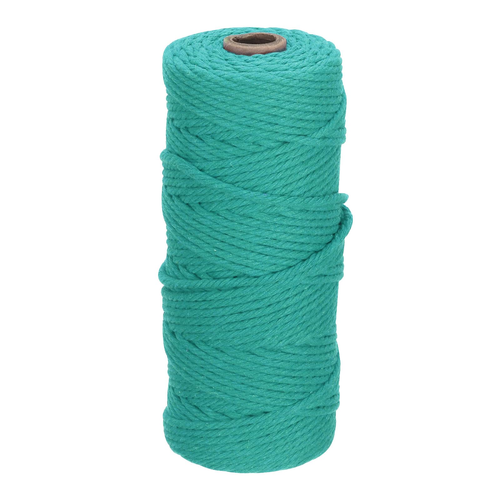 DMiotech 3mm x 100M (109 Yard) Dull Green Natural Cotton Macrame Rope, Wall Hanging Handmade 2 Strands Twisted Macrame Cotton Cord for Plant Hangers, Gift Wrapping Wedding