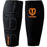 TAVIEW Weightlifting Deadlift Shin Guards, Calf Support Brace 5mm Thick Neoprene for EasyWear Deadlift Shin Guards,Training Pants and Tights, Ultimate Shin Protection
