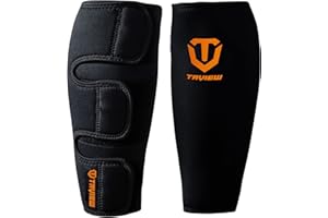 TAVIEW Weightlifting Deadlift Shin Guards, Calf Support Brace 5mm Thick Neoprene for EasyWear Deadlift Shin Guards,Training Pants and Tights, Ultimate Shin Protection