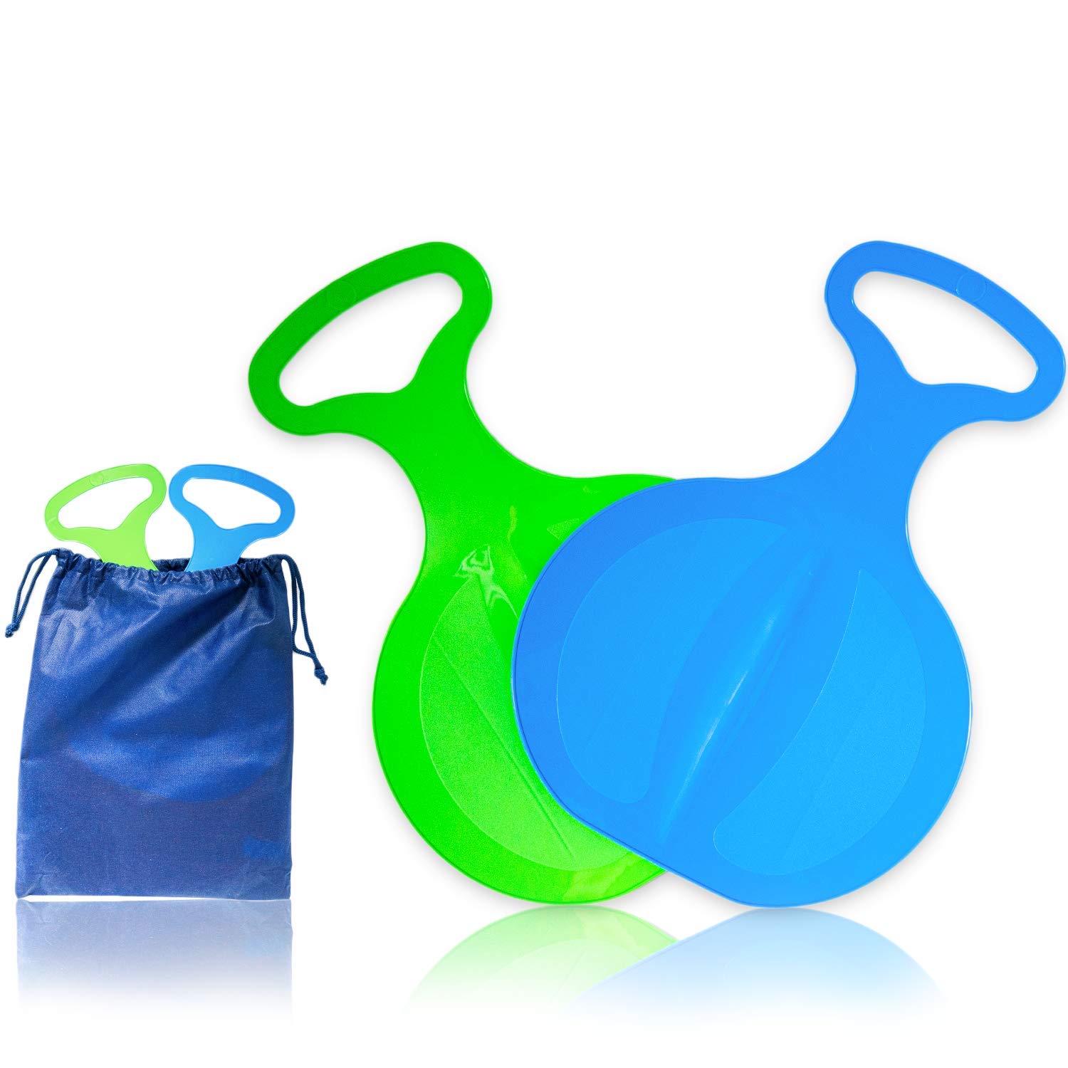 /N Set of 2 pop slides for children including practical carry bag, Bob snow slider for sledging