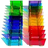 PALJOLLY 24 Sheets Rainbow Transparent Stained