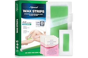 NOPUNZEL Wax Strips: Waxing Strips - Wax strips for Hair Removal - Body Wax Strips for Arms Legs Chest Back - Bikini Wax Strips - Brazilian Waxing - Waxing Kit for Women Men - 42 Strips (2 Sizes)