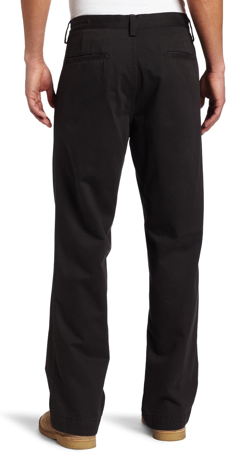 haggar men's lk life khaki relaxed straight fit flat front