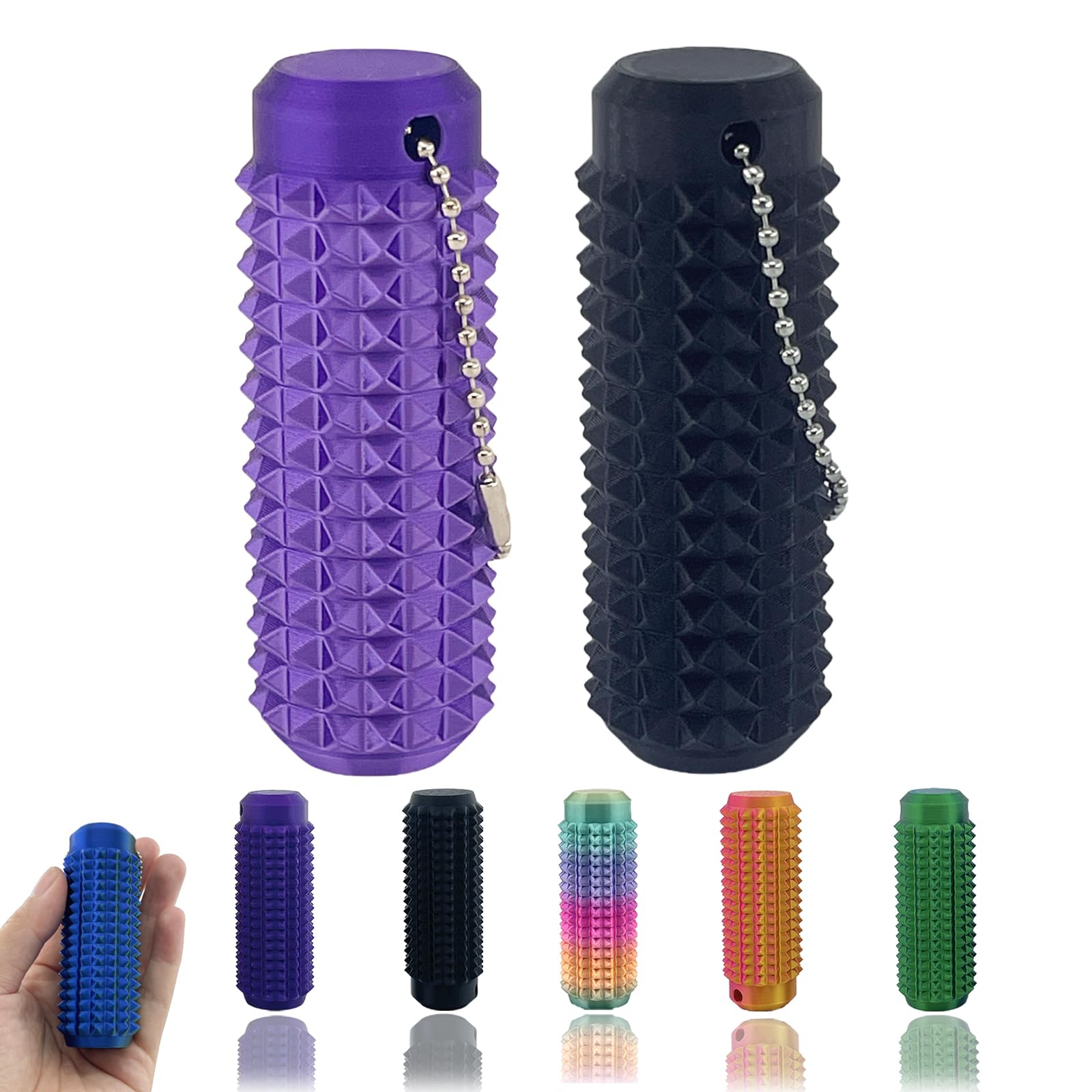 Photo 1 of 2PCS Little Ouchies Fidget, Portable Stim Tool, Pocket Mini Fidget Toy for Adults, Pain Stim Fidget, 3D Printed Venting Key Pendant, Spiky Grippie Stim Keychain for Anxiety Relief, Novelty Gifts