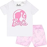 Barbie Girls 2-Piece T-Shirt and Shorts Set - Logo Graphic Print Design - Lightweight Summer Outfits for Kids