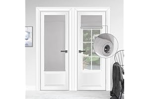 WDFour Cordless Blackout Door Curtains, Triple Layers 100% Light Blocking & UV Protect, Noiseless Adjustable Roller Shade, No Drill Window Blinds for Office (24" Wx70 L,Light Gray,Pack of 1)