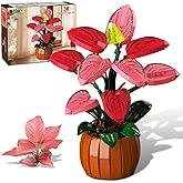 HiWEEGO Flowers Botanicals Bonsai Building Set - Artificial Bonsai Potted Plants for Home Decors, 782PCS Flower Valentine's Day Gift for Her Girlfriend Wife Adults Building Blocks Decoration Display