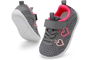 JIASUQI Toddler Shoes for Baby Girls Sneakers Barefoot Walking Shoes Running Tennis Shoes