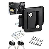 TrampgiK Engineering Plastic Camper Door Lock, RV Door Lock Replacement, Fit 3.65" x 2.95" Hole, for Motorhome,RV Camper,Entr