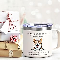 Lifecapido Corgi Gifts for Corgi Lovers, Silence is