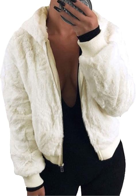 Teddy Bear Coats for Women Girls Hoodie Fleece Coat Fur Fluffy Hooded Jacket Winter Warm Outwear 