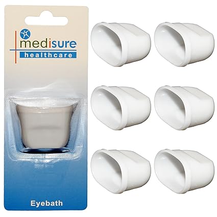 Mediusure Healthcare Augenbrauen-Badewanne, Kunststoff, zur Schmerzlinderung, Einheitsgröße, 6 Stück
