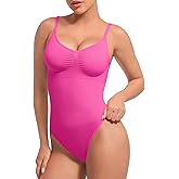 Lover-Beauty Shapewear Bodysuit for Women Tummy Control Seamless Body Shaper Thong Bodysuit with Removable Pads